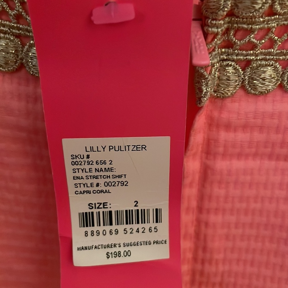 Lily Pulitzer Ena Shift Dress Sz 2 - Picture 9 of 9